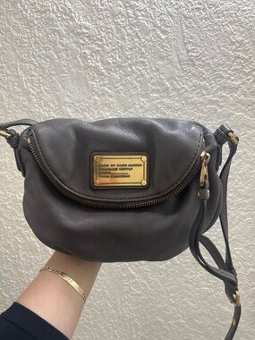 Marc by Marc Jacobs Black Leather Crossbody Bag | Gold Hardware